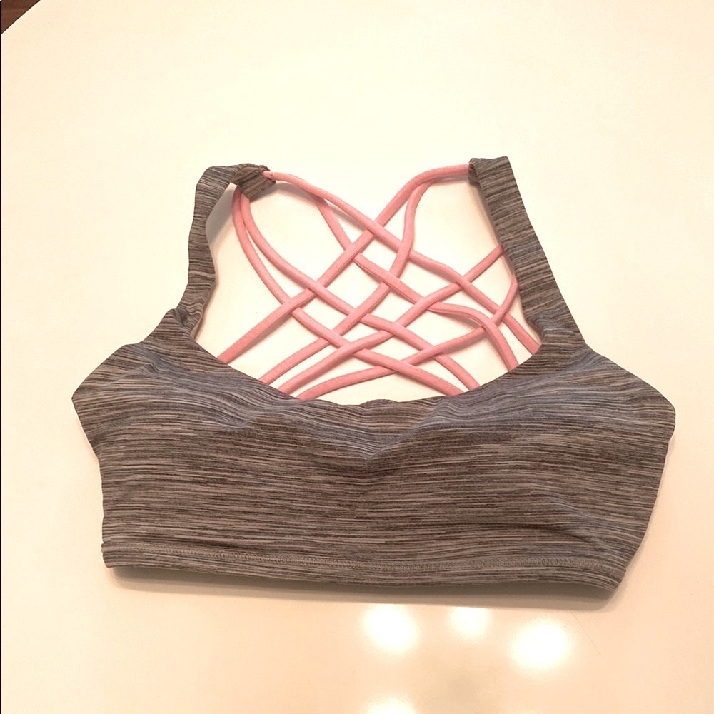 lululemon athletica Gray and Pink Sports Bra